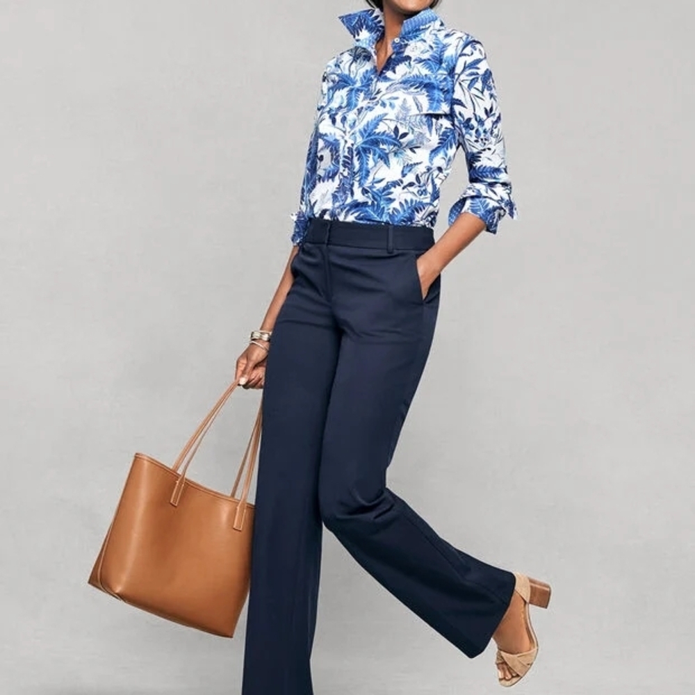 Talbots Navy Newport Pant Trousers 16
